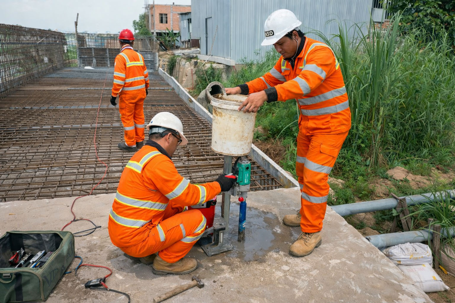 Hoạt động lấy mẫu phục vụ công tác thí nghiệm của Hoàng Gia